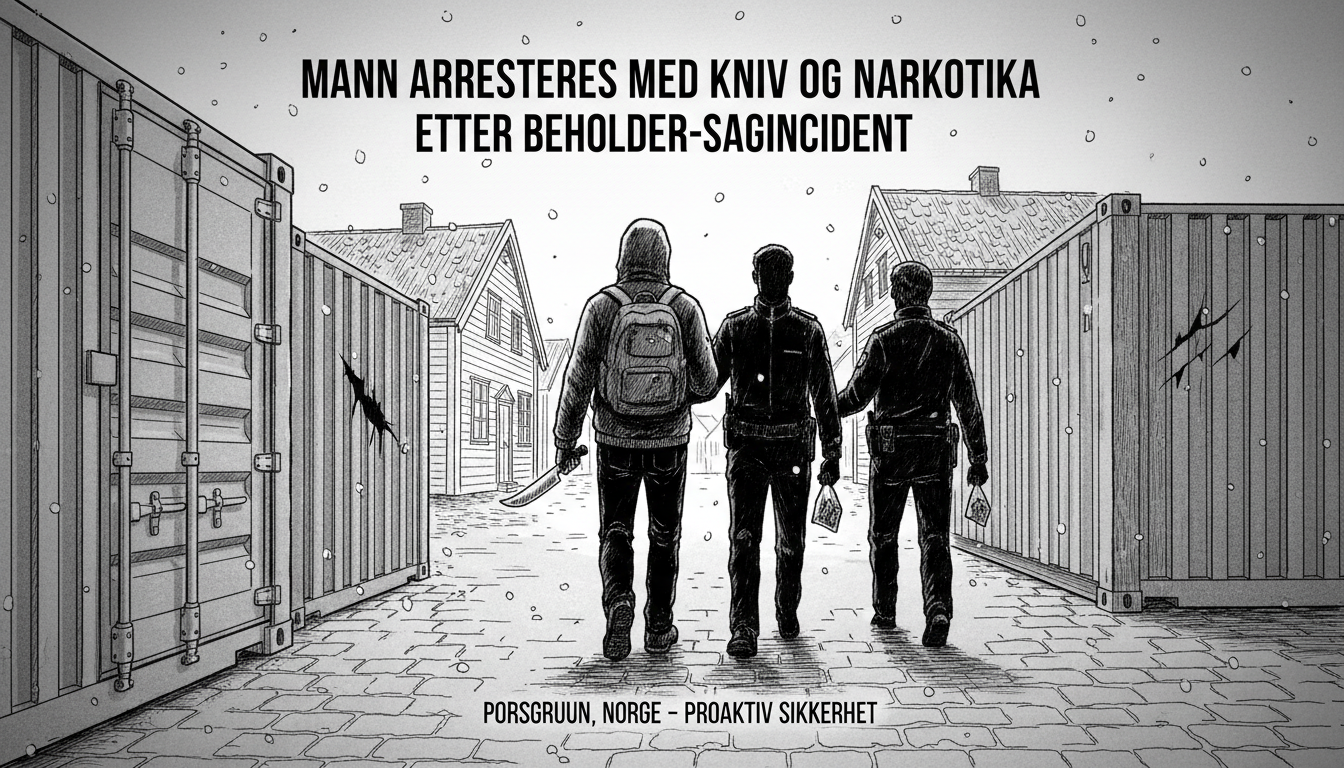 Man Arrested with Knife and Drugs After Container Sawing Incident