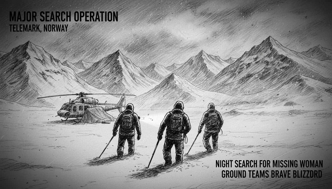 Major Search Operation in Telemark for Missing Woman