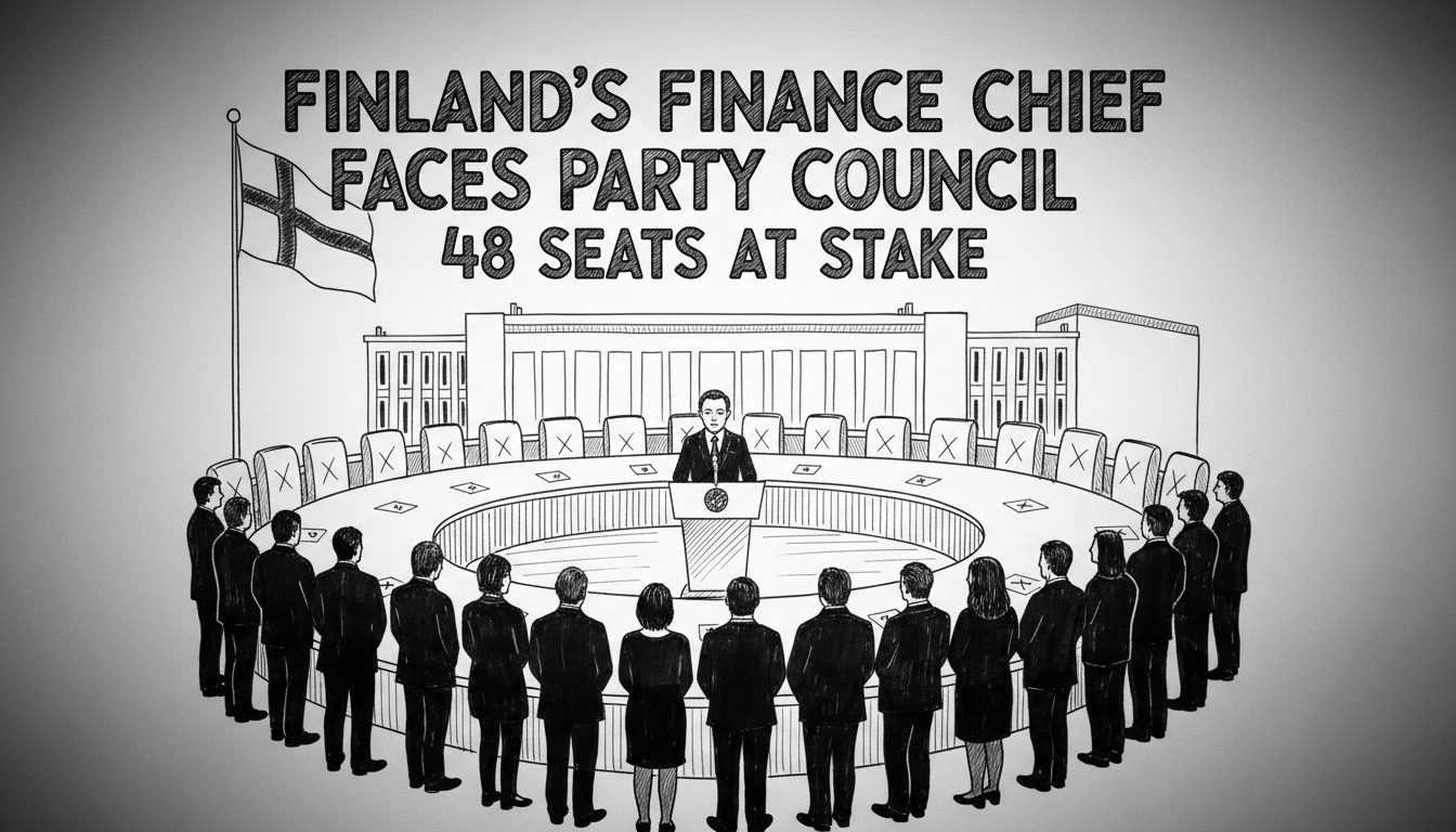 Finland's Finance Chief Purra Faces Party Council: 48 Seats at Stake