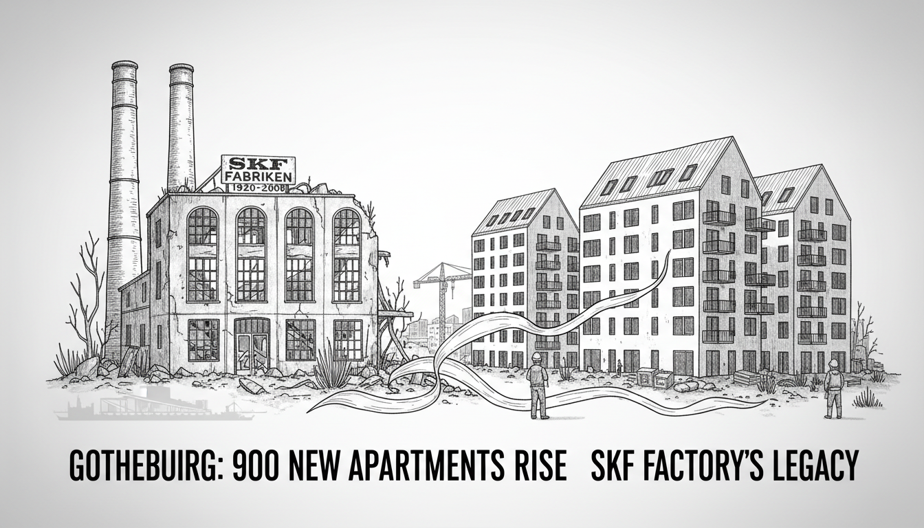 SKF Factory Site Could Become 900 New Apartments