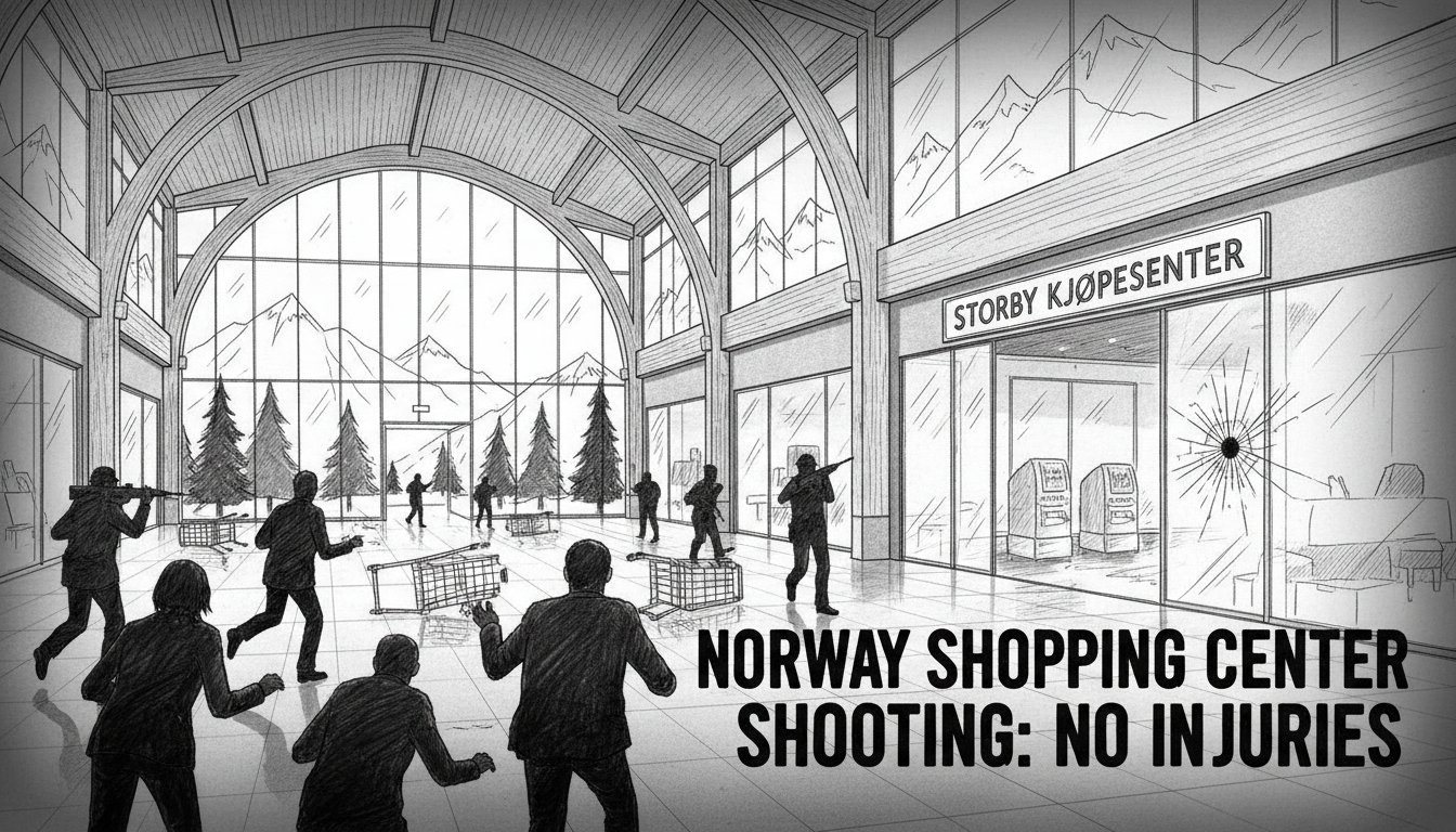 Norway Shopping Center Shooting: No Injuries