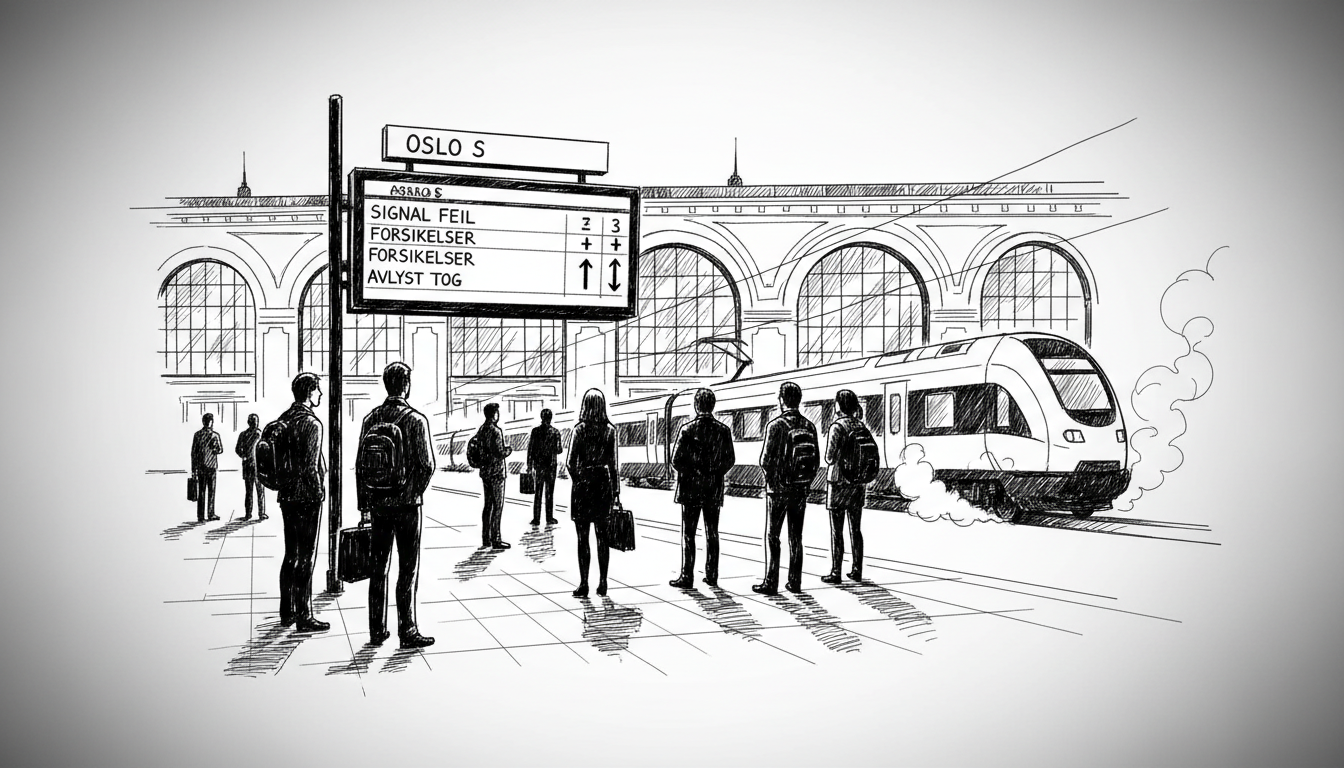 Signal Failure Causes Major Train Delays in Oslo