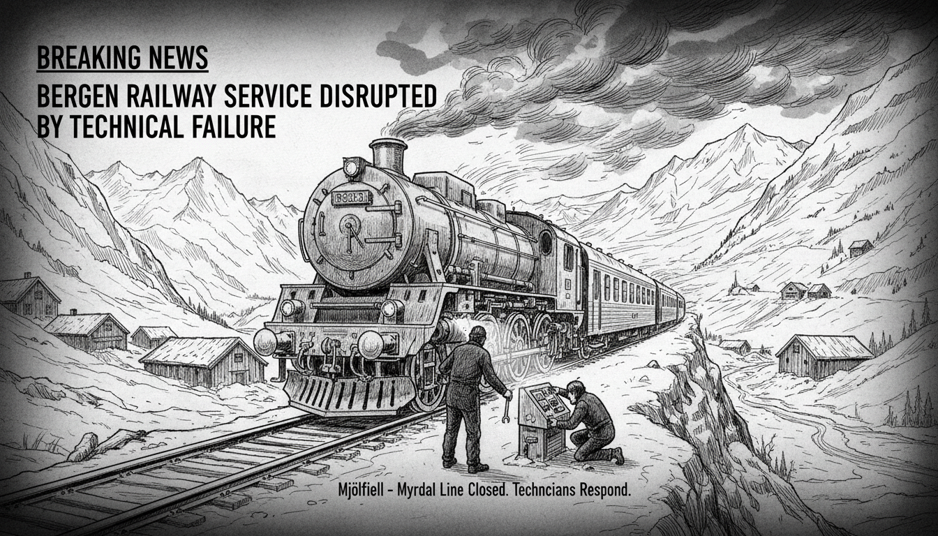 Bergen Railway Service Disrupted by Technical Failure