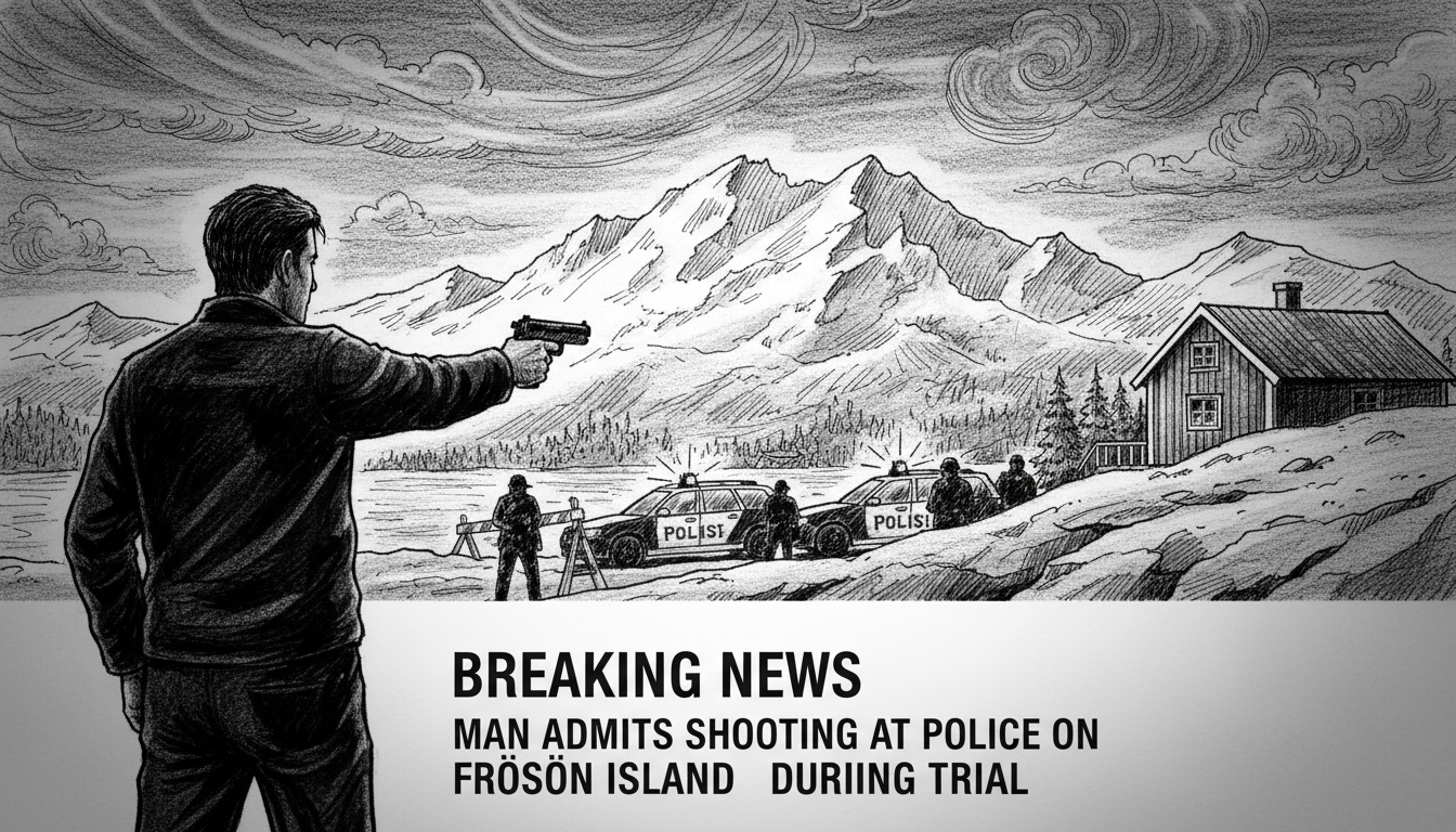 Man Admits Shooting at Police on Frösön Island During Trial