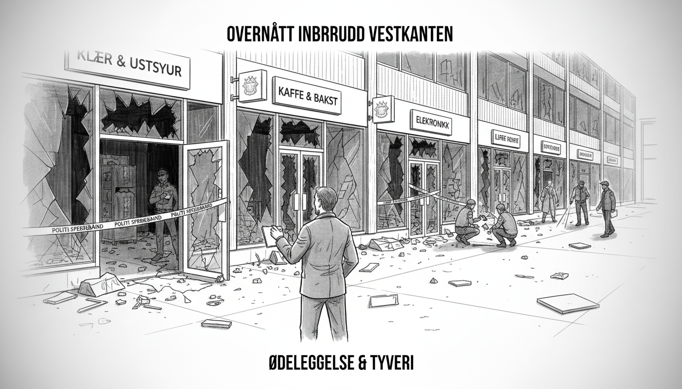 Multiple Stores Targeted in Overnight Break-Ins at Vestkanten
