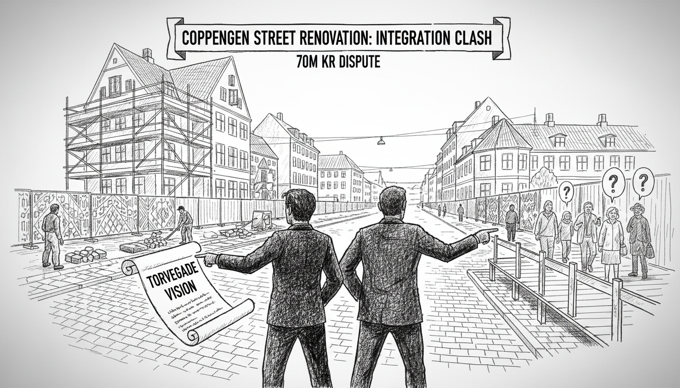 Copenhagen Street Renovation Sparks Political Clash Over Integration Priorities