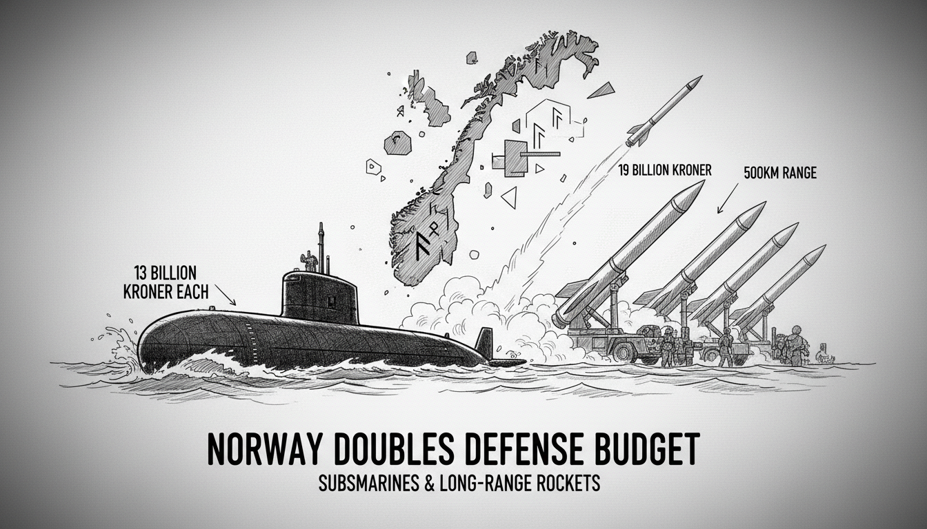 Norway Doubles Defense Budget for Submarines and Long-Range Rockets