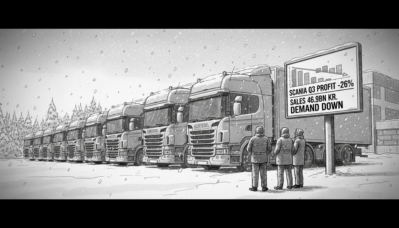 Scania Reports Profit Drop as Sales Decline in Third Quarter