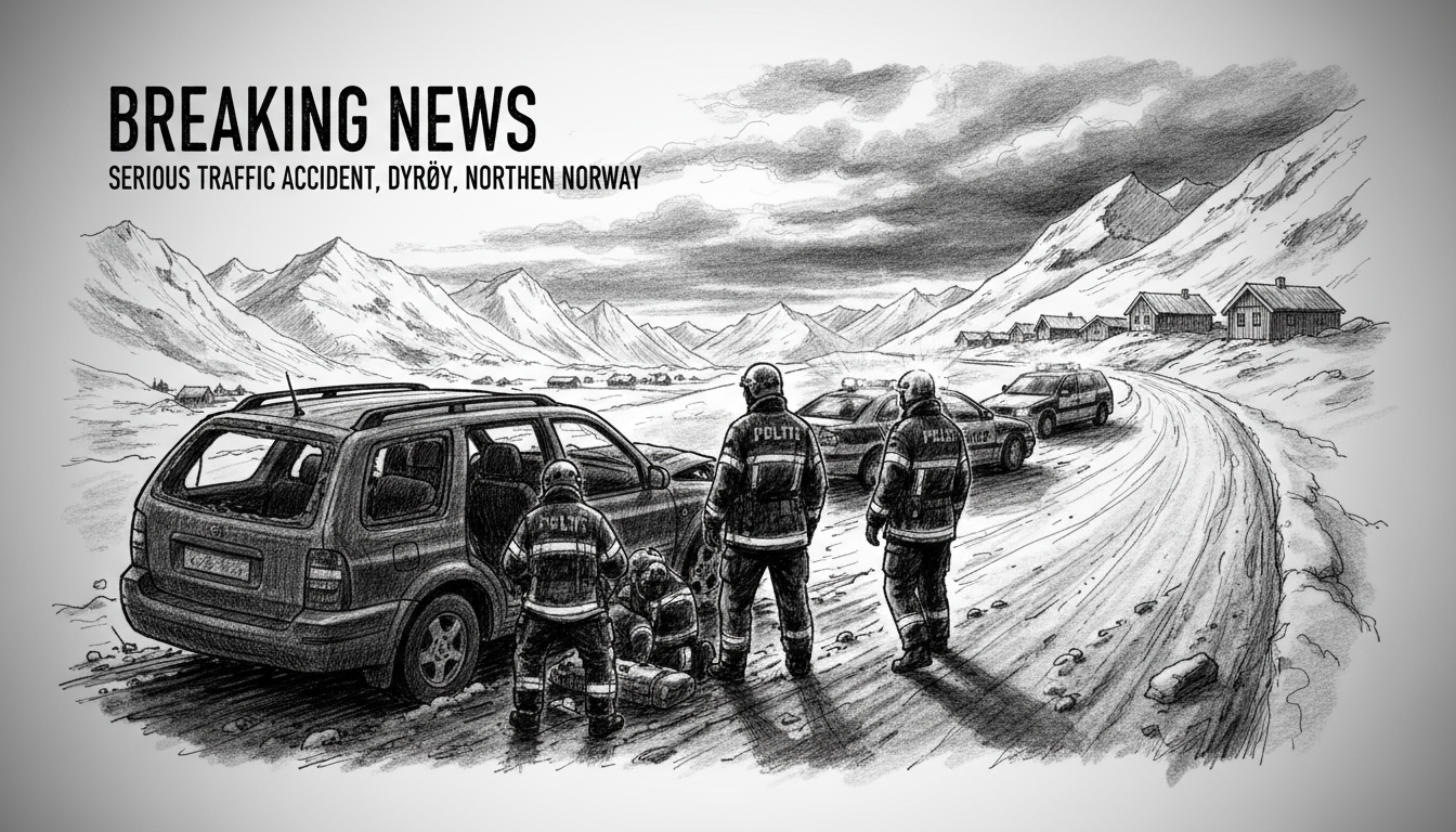 Serious Traffic Accident in Northern Norway's Dyrøy Municipality