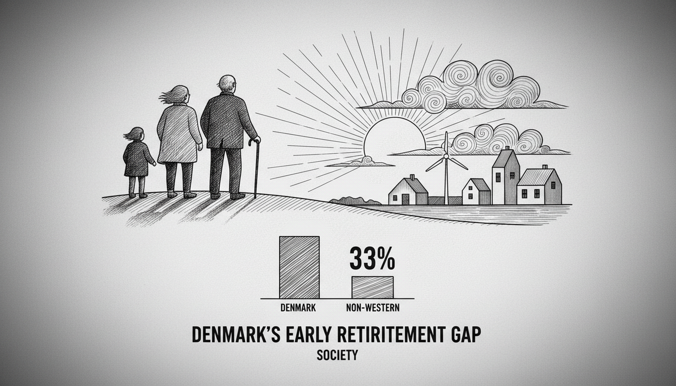 Denmark's Early Retirement Gap: 33% Non-Western