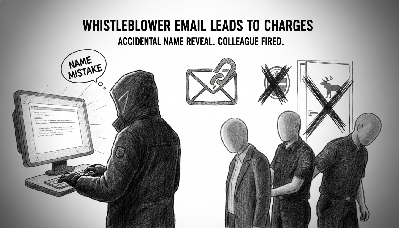 Whistleblower Email Leads to Charges After Name Mistake