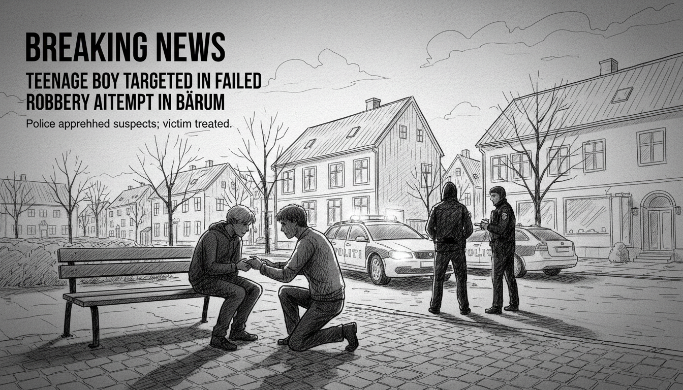 Teenage Boy Targeted in Failed Robbery Attempt in Bærum