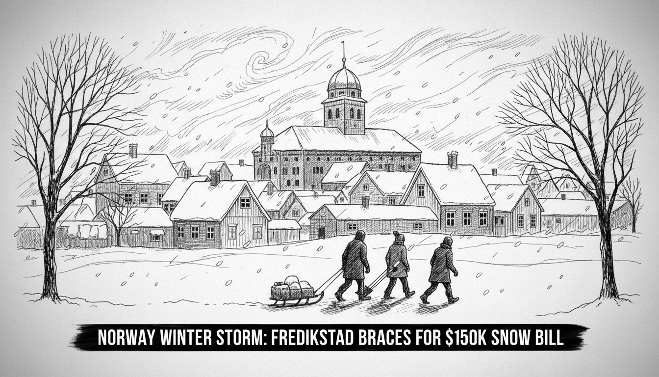 Norway Winter Storm: Fredrikstad Braces for $150k Snow Bill