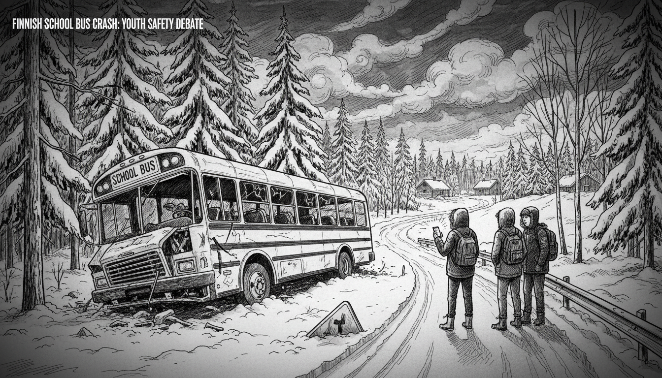 Finnish School Bus Crash on Icy Road Sparks Youth Safety Debate