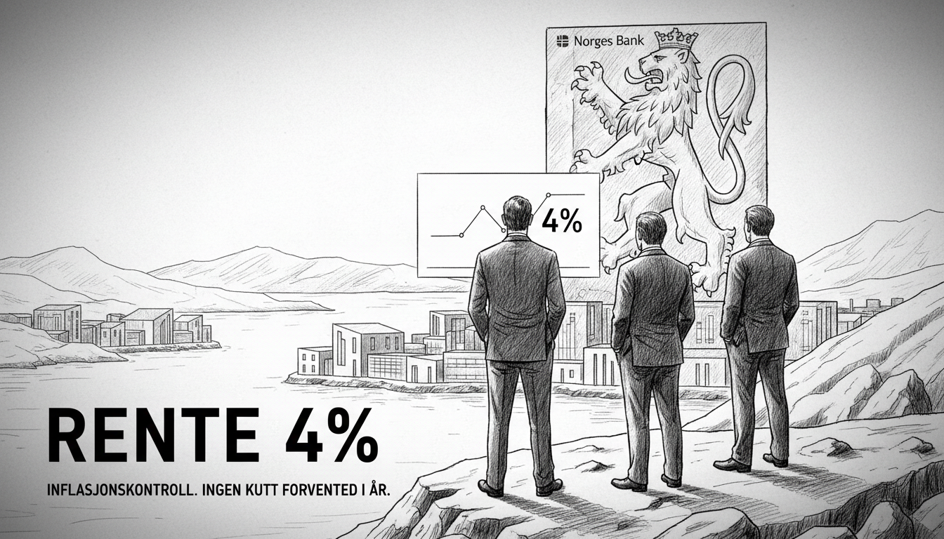 Norway Central Bank Holds Interest Rate Steady at 4 Percent