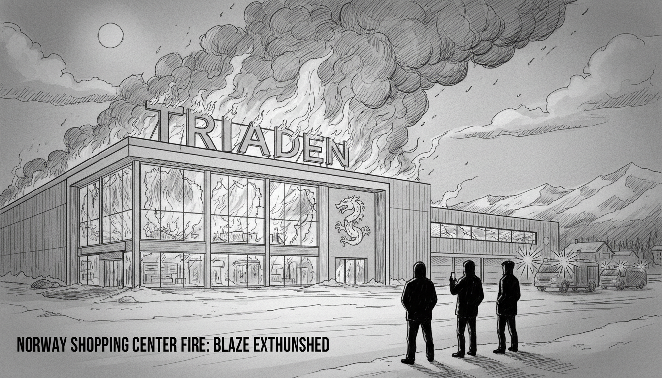 Norway Shopping Center Fire: Triaden Blaze Extinguished