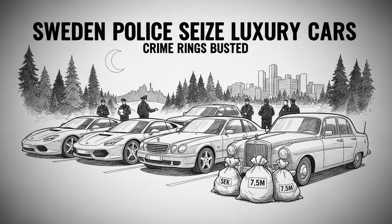 Sweden Police Seize 7.5M SEK in Luxury Cars from Crime Rings