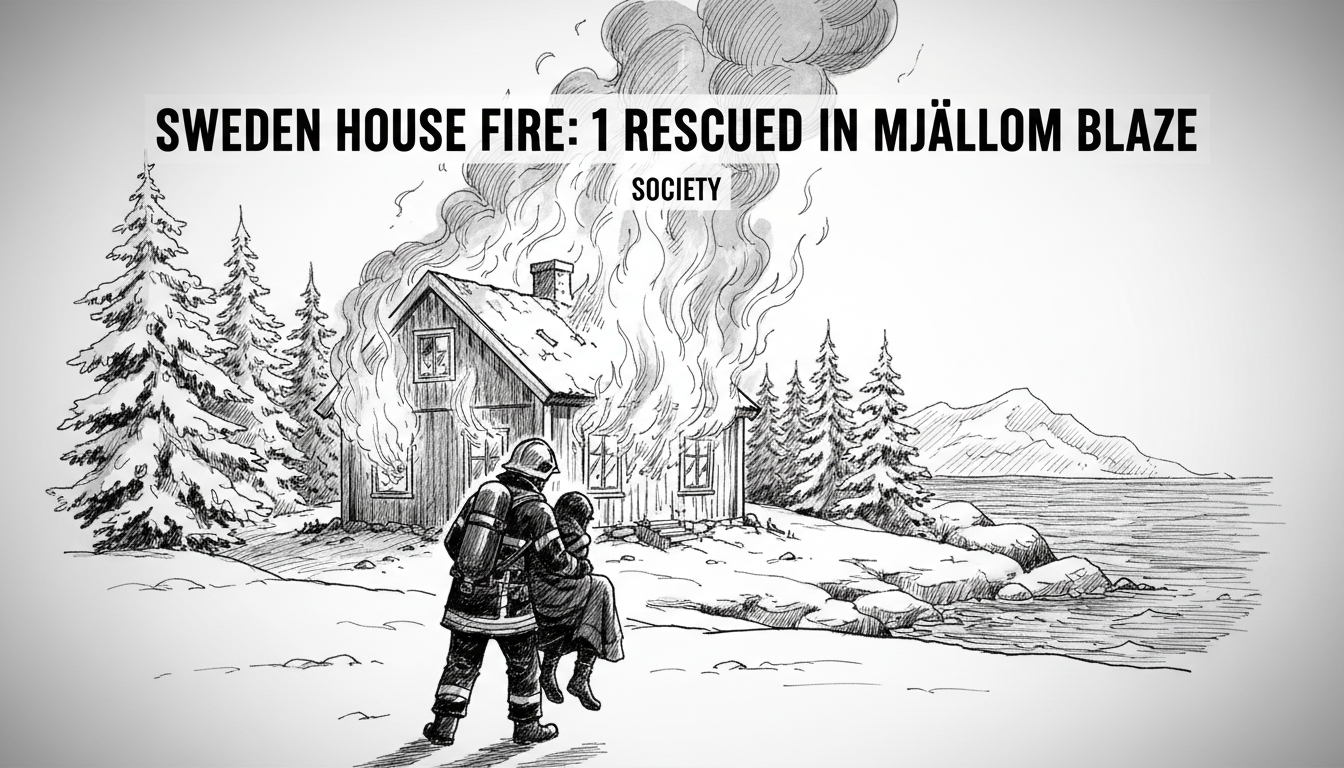 Sweden House Fire: 1 Rescued in Mjällom Blaze