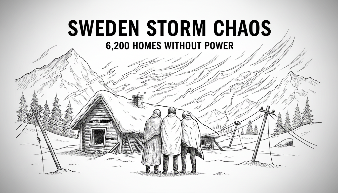Sweden Storm Chaos: 6,200 Homes Remain Without Power