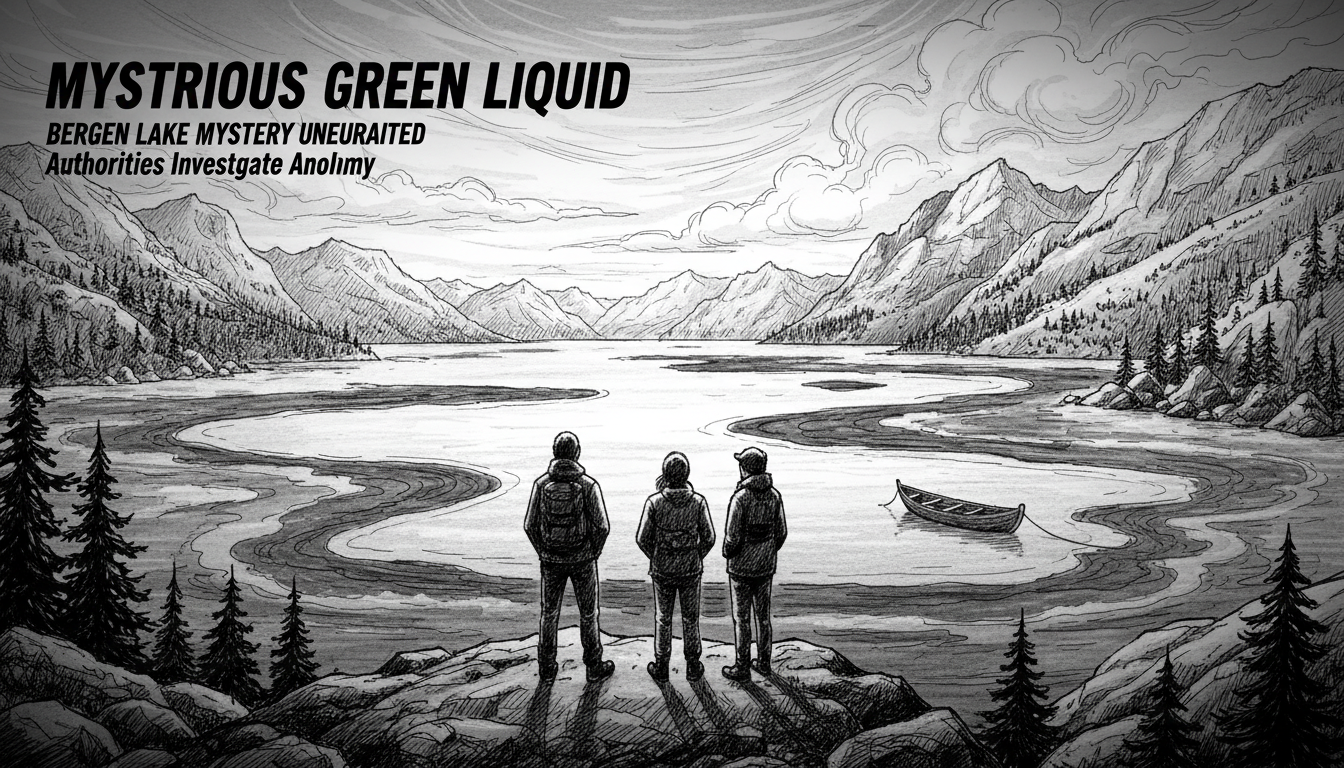 Mysterious Green Liquid Appears in Bergen Lake
