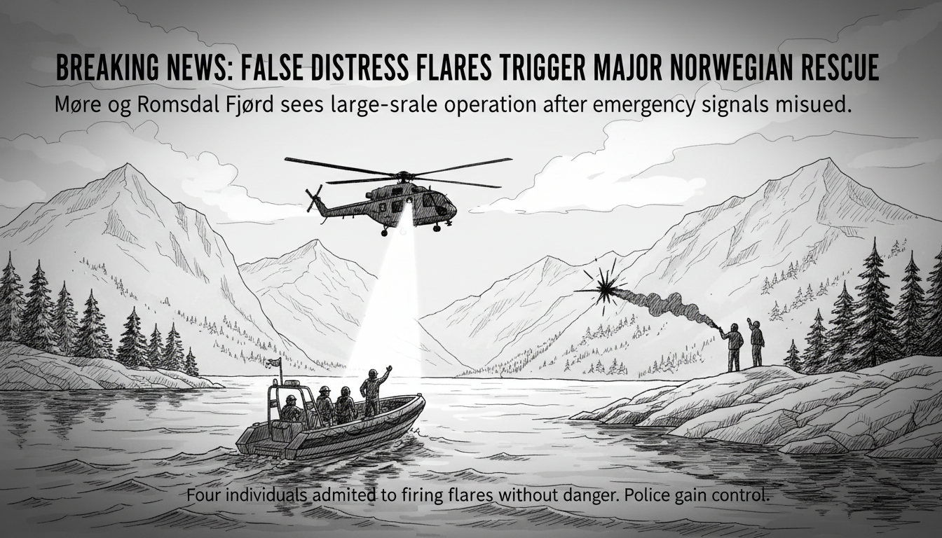 False Distress Flares Trigger Major Rescue Operation in Norwegian Fjord