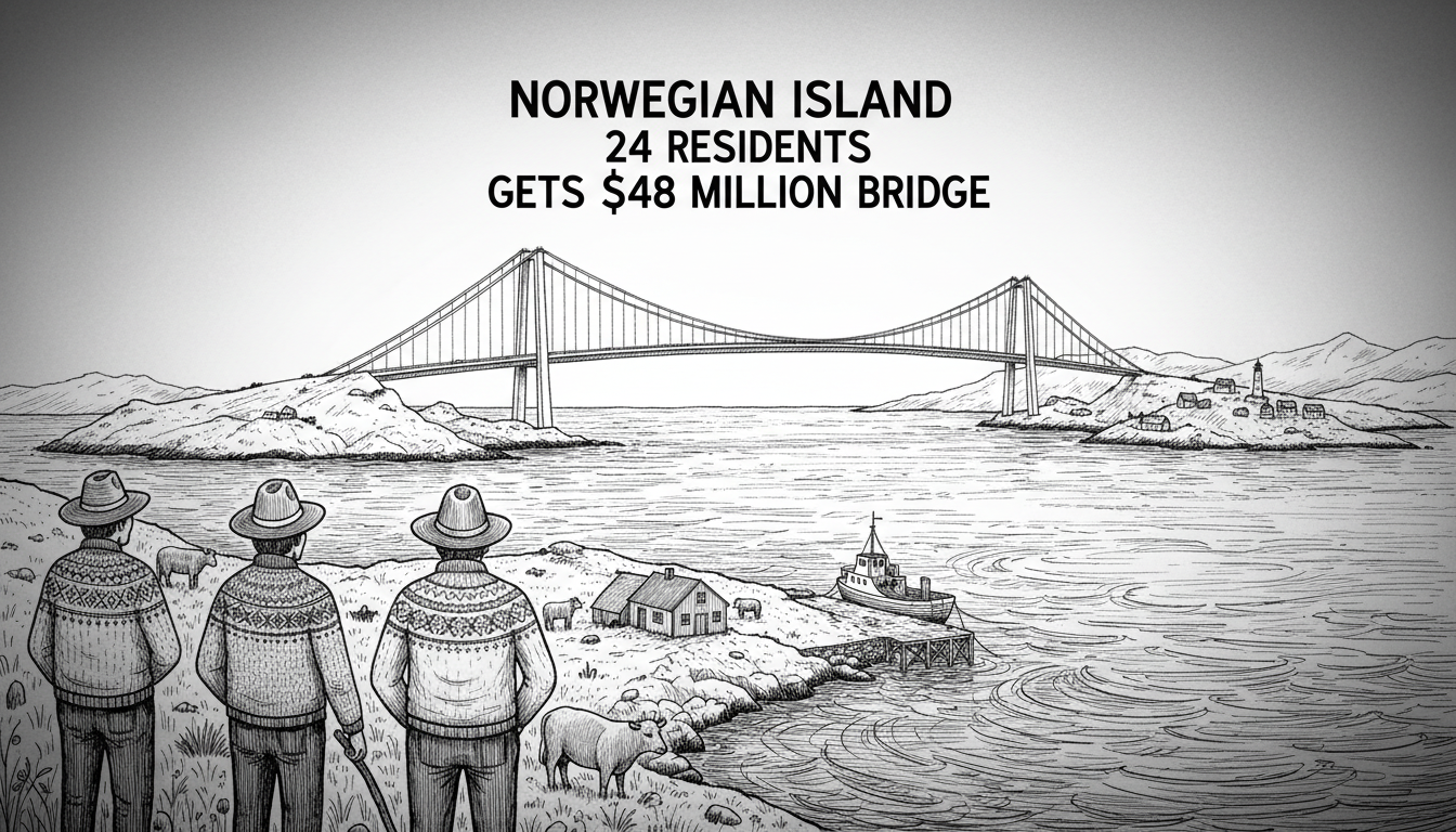 Norwegian Island With 24 Residents Gets $48 Million Bridge