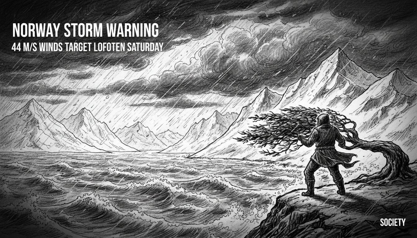 Norway Storm Warning: 44 m/s Winds Target Lofoten Saturday