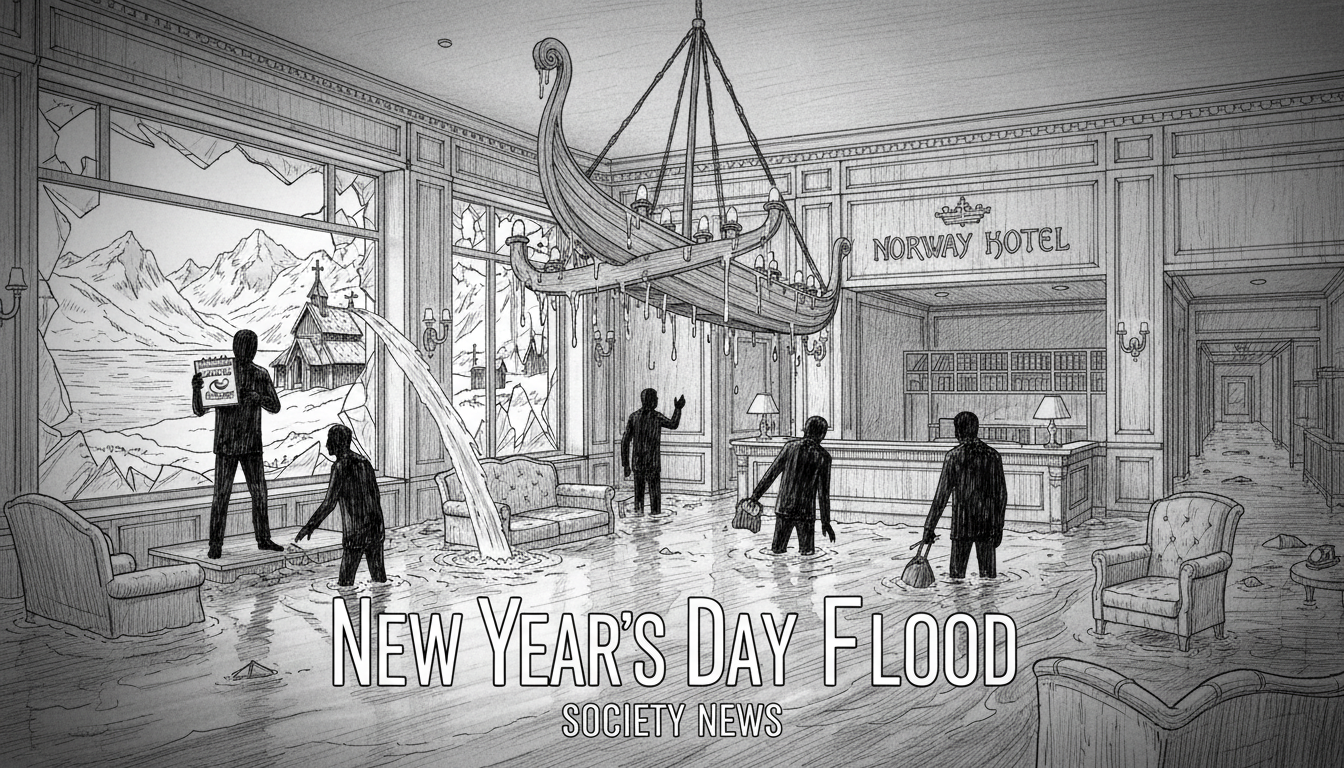 Norway Hotel Vandalism: 1 New Year's Day Flood