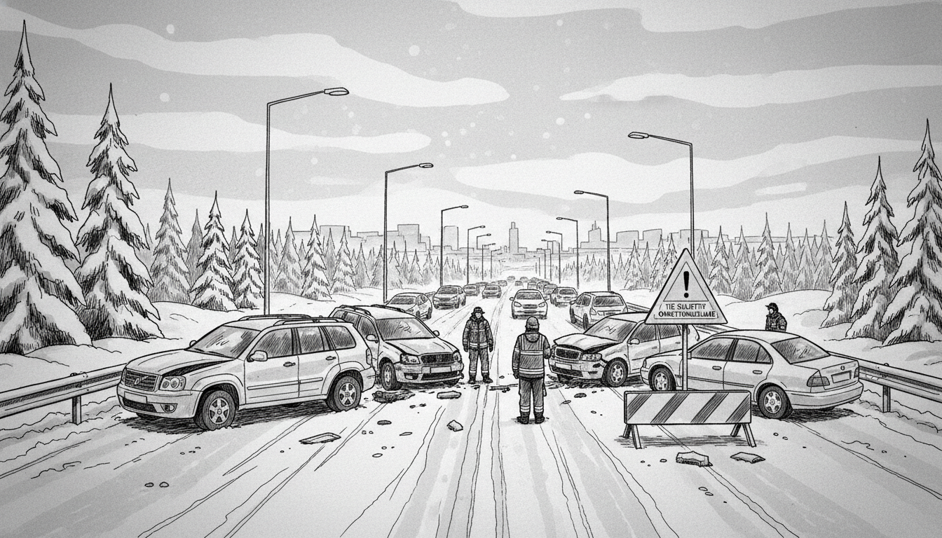 Four-Vehicle Collision Causes Traffic Disruption in Tampere