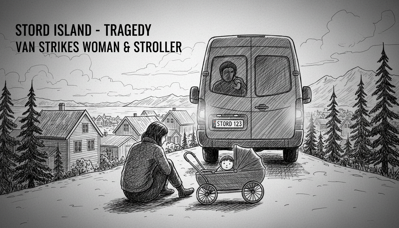 Woman with stroller struck by van on Stord island