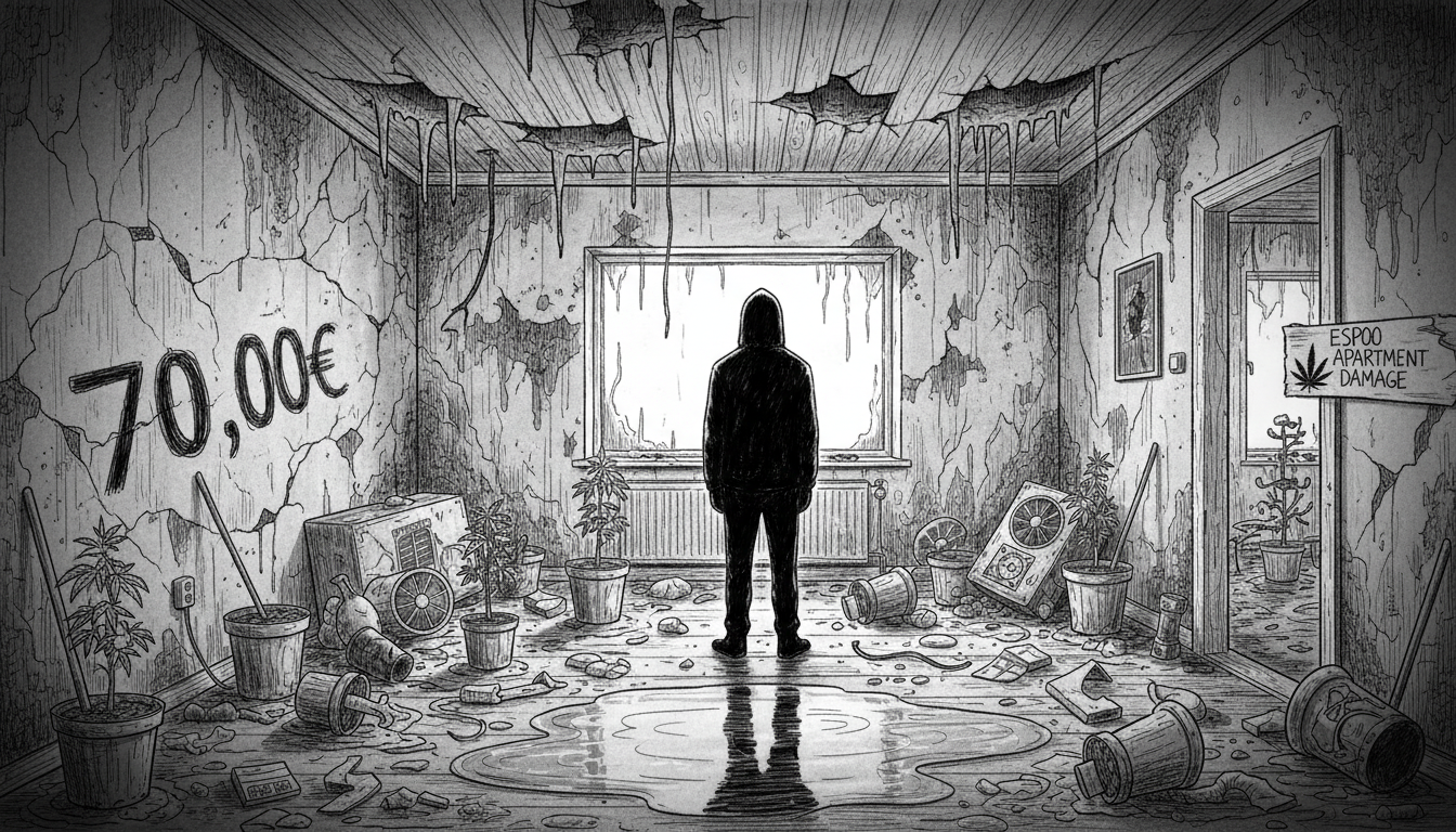 Espoo Cannabis Grow Operation Leads to 70,000 Euro Apartment Damage