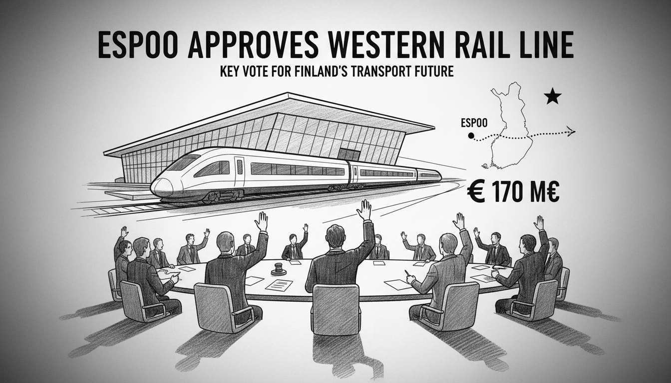Espoo Approves Western Rail Line in Key Vote for Finland's Transport Future