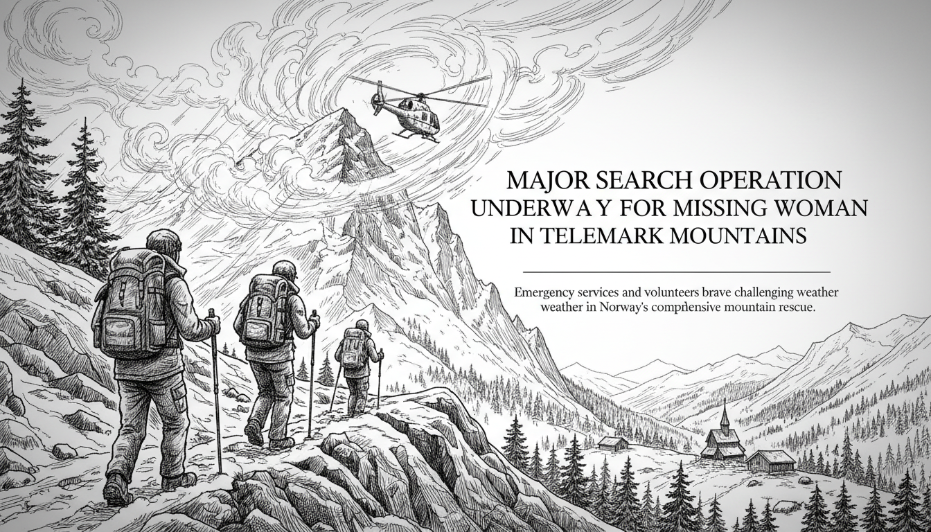Major Search Operation Underway for Missing Woman in Telemark Mountains