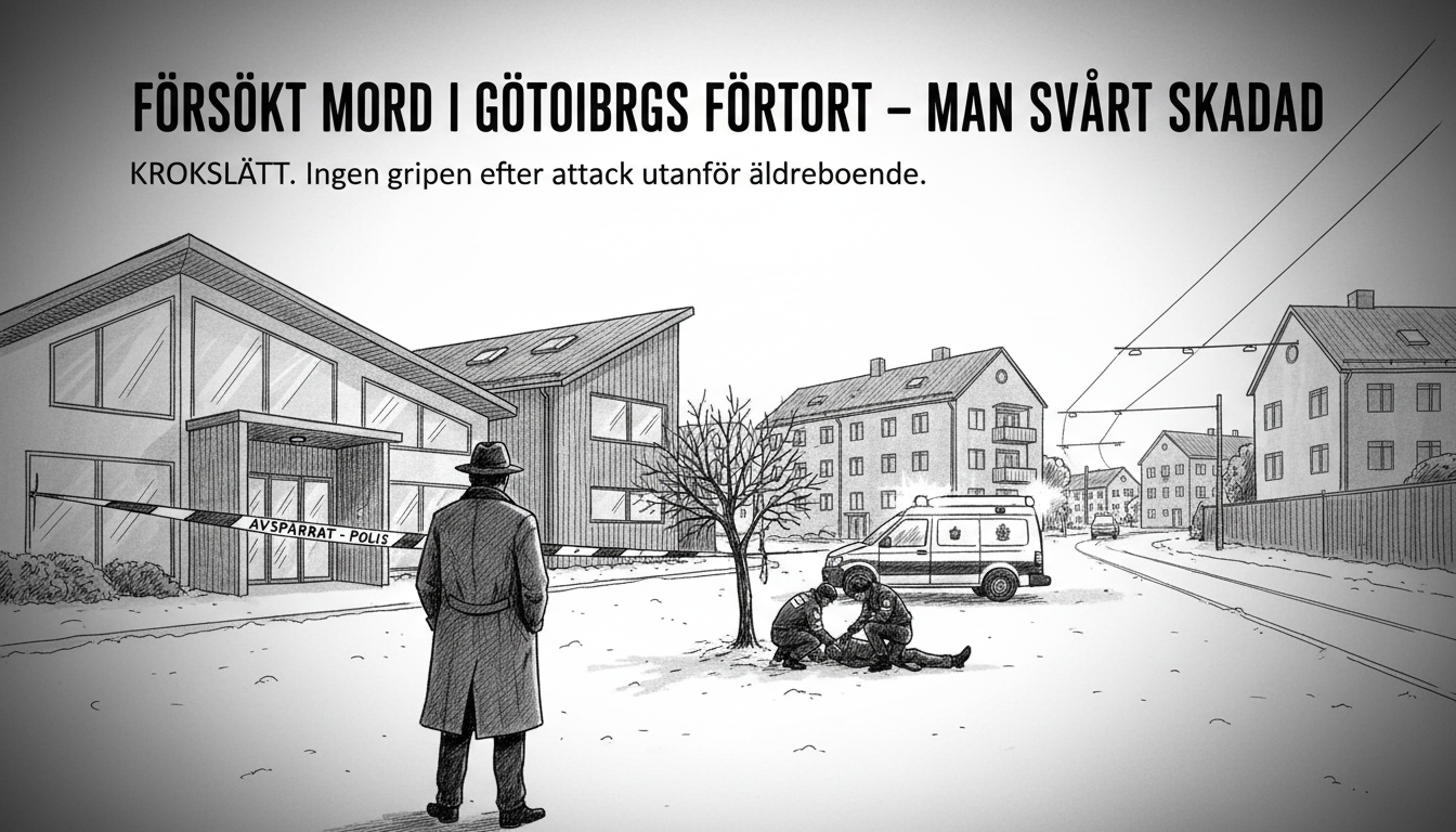 Attempted murder in Gothenburg suburb leaves man hospitalized