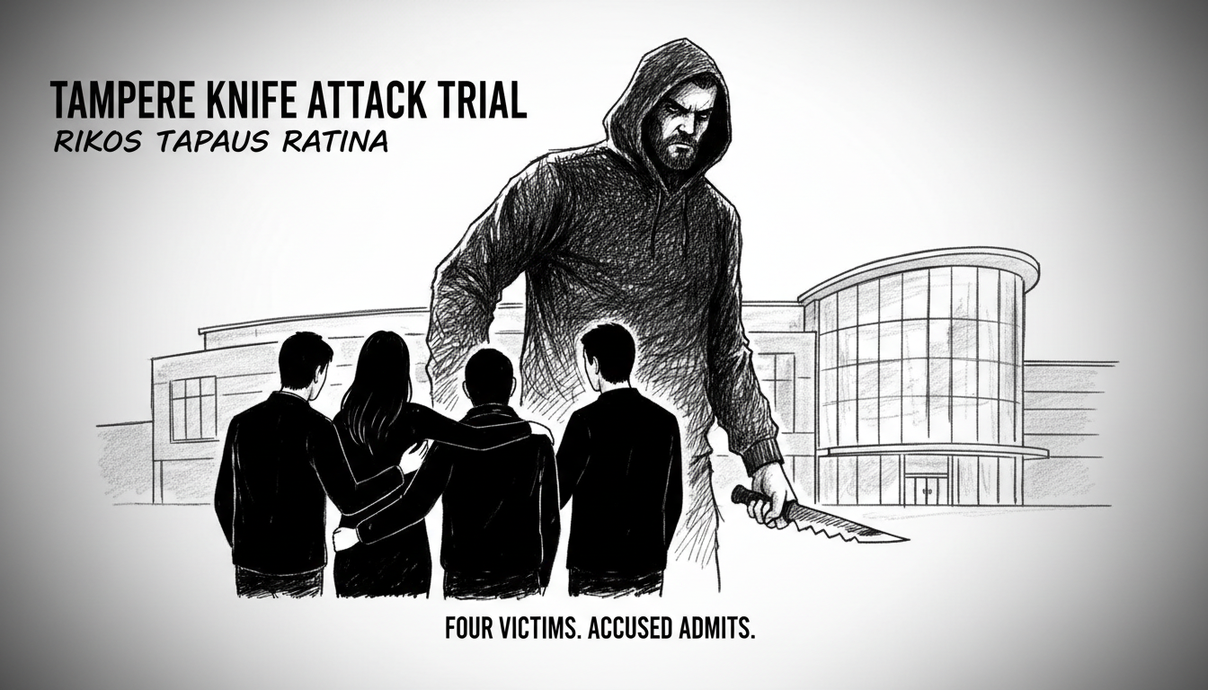 Tampere Shopping Center Knife Attack Trial Begins for Four Victims