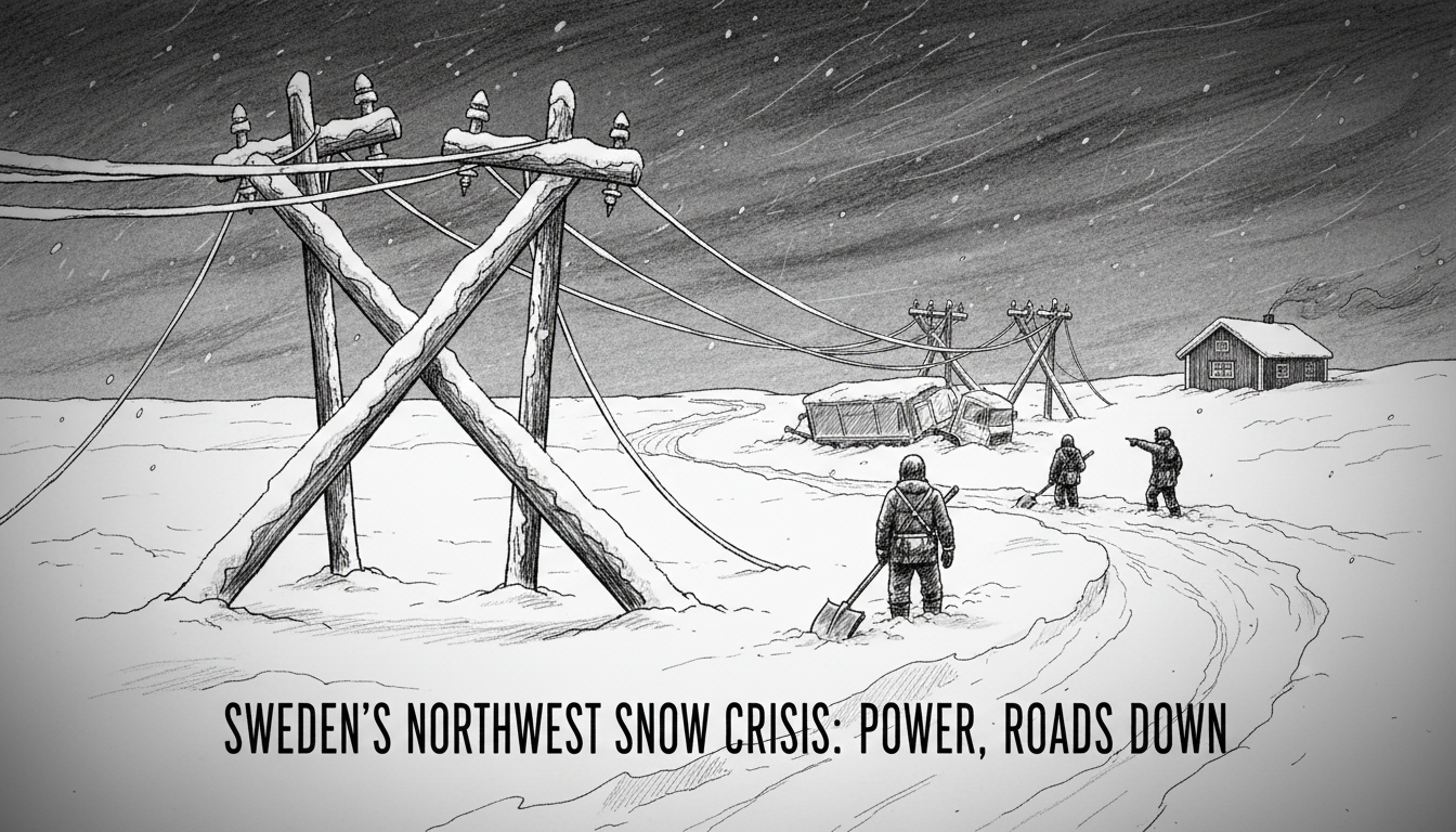 Sweden's Northwest Snow Crisis: Power, Roads Down