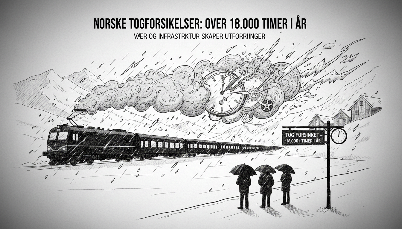 Norwegian Train Delays Exceed 18,000 Hours This Year