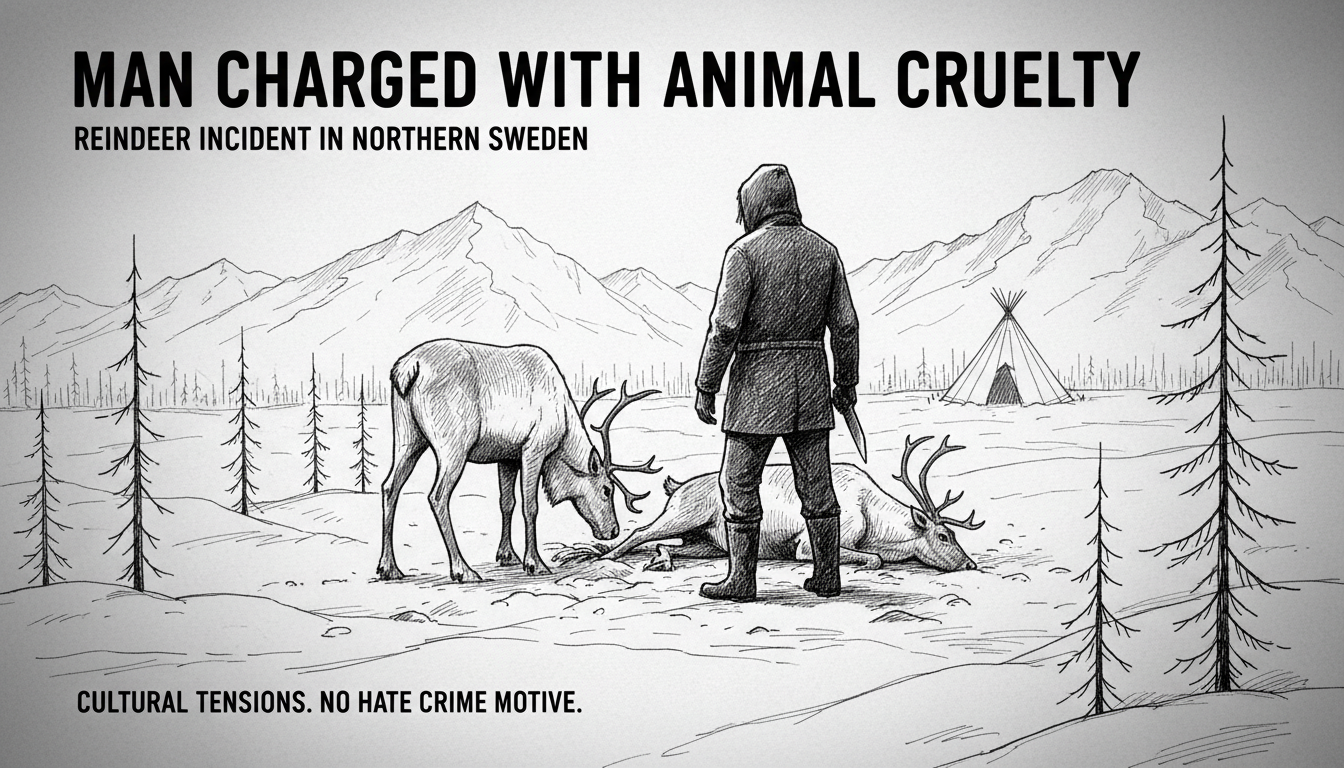 Man Charged with Animal Cruelty After Injuring Reindeer in Northern Sweden