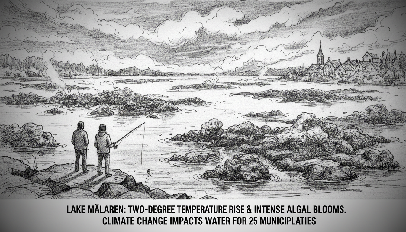 Lake Mälaren Records Two Degree Temperature Rise and Intense Algal Blooms