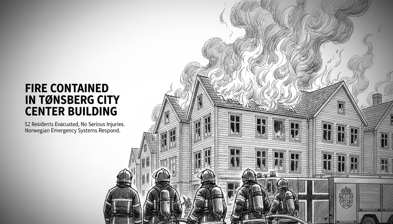 Fire Contained in Tønsberg City Center Building