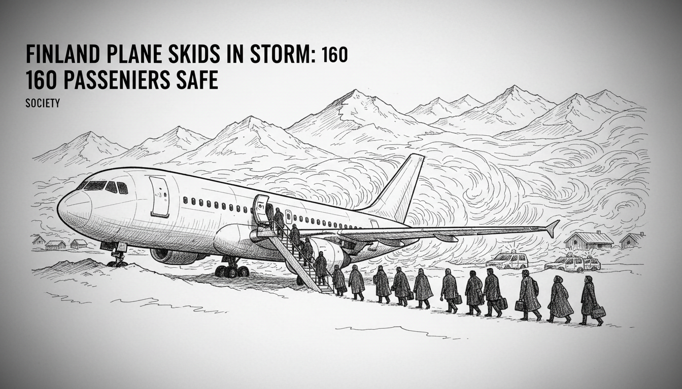 Finland Plane Skids in Storm: 160 Passengers Safe