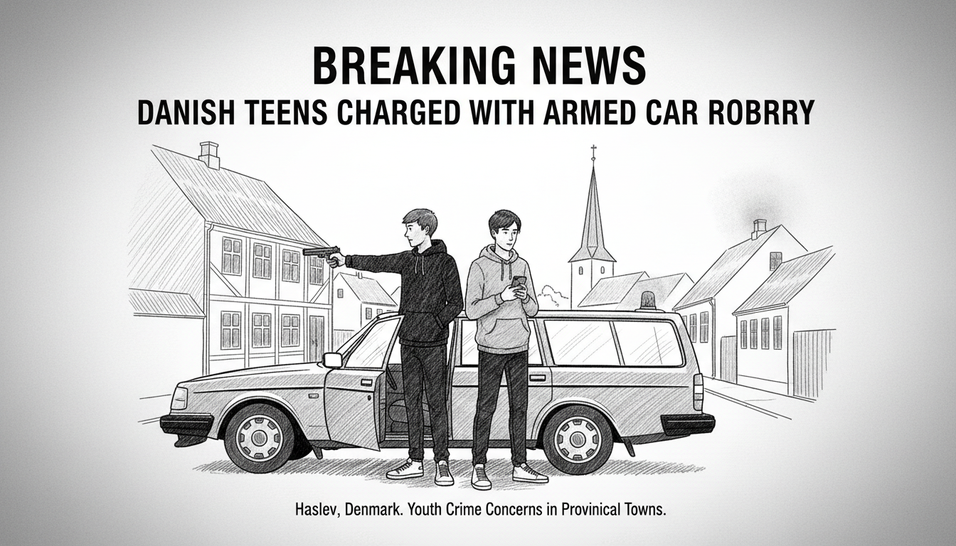 Teenagers Charged With Armed Car Robbery in Danish Town