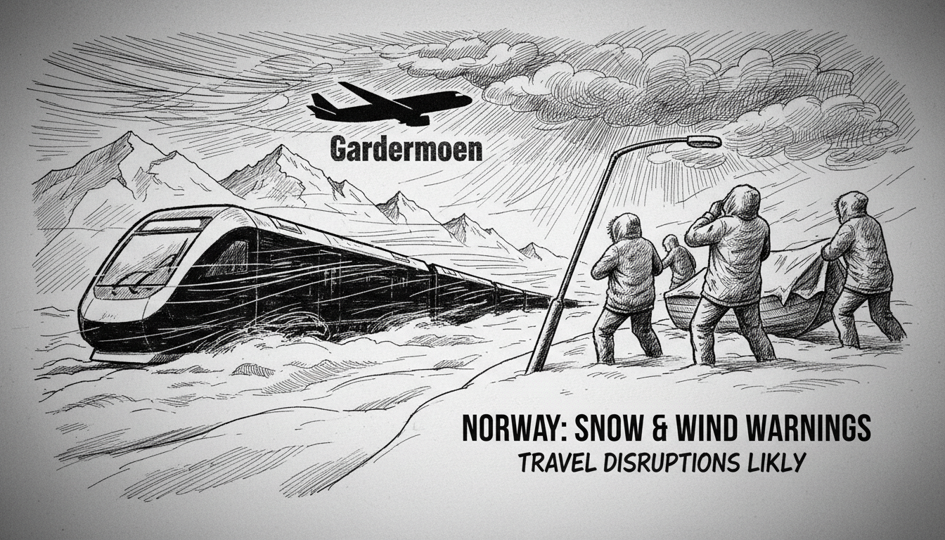Norway Issues Weather Warnings for Snow and Strong Winds
