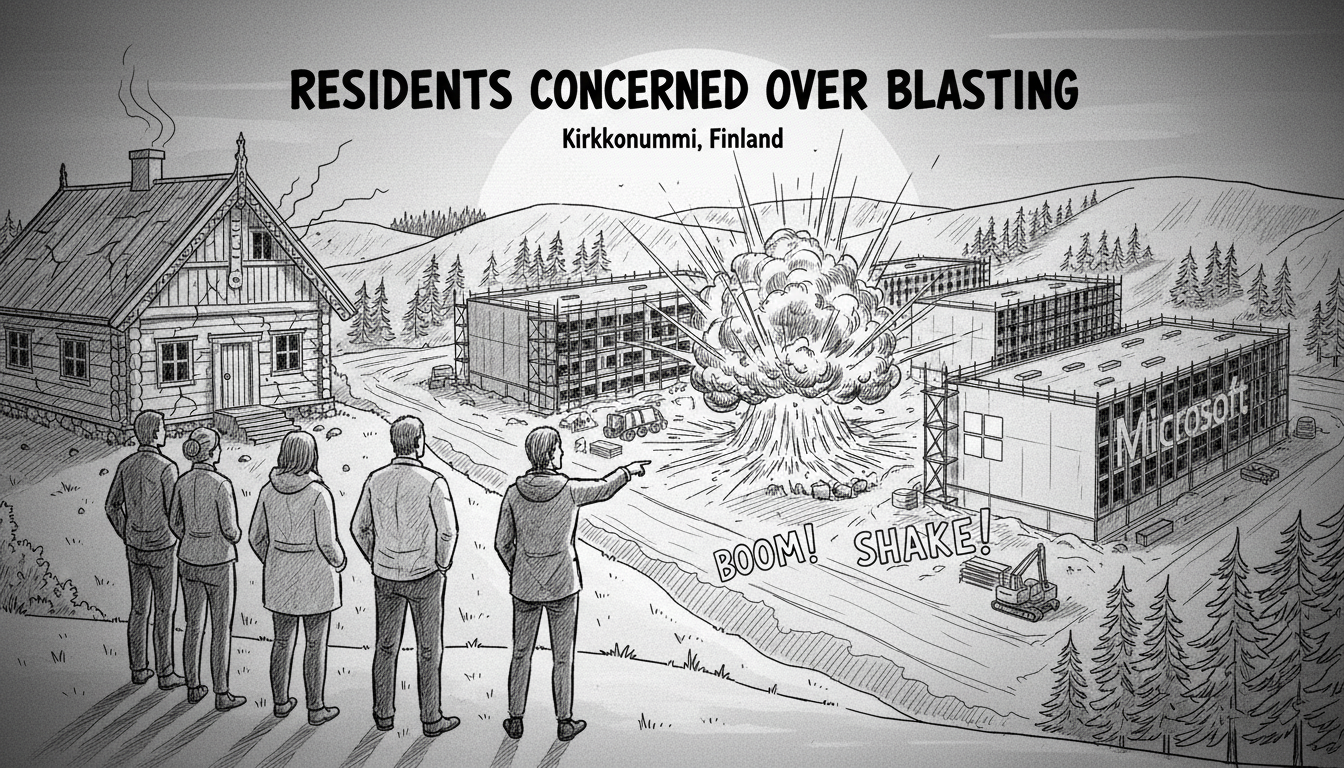 Residents Concerned Over Blasting at Microsoft Data Center Construction Site