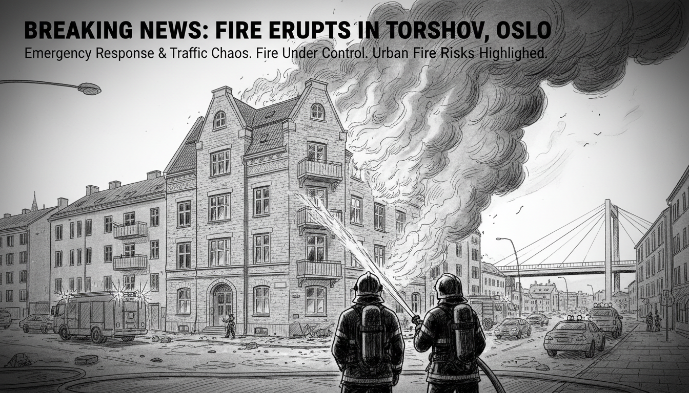 Fire Breaks Out at Torshov in Oslo