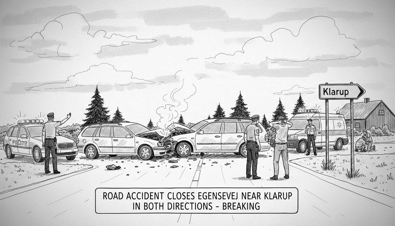 Road Accident Closes Egensevej Near Klarup in Both Directions