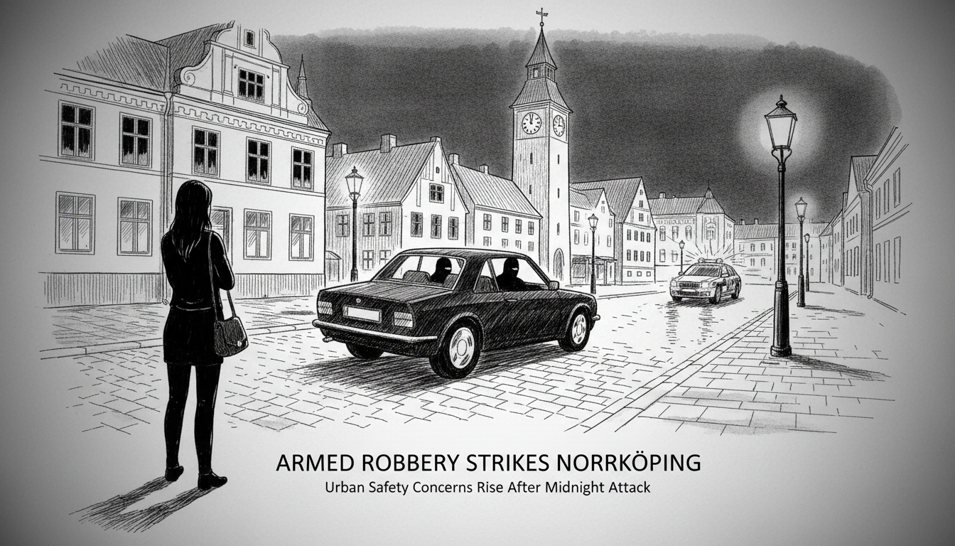 Armed Robbery Targets Woman in Norrköping City Center