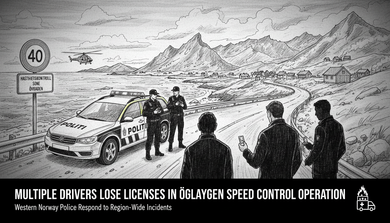 Multiple Drivers Lose Licenses in Øygarden Speed Control Operation