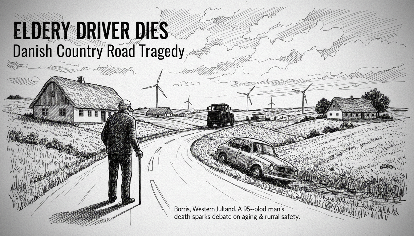 Elderly Driver Dies in Traffic Accident on Danish Country Road
