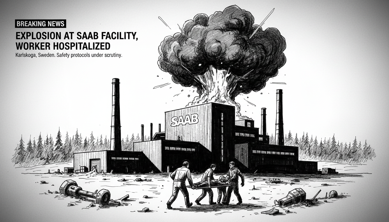 Explosion Reported at Saab Facility in Karlskoga, Worker Hospitalized